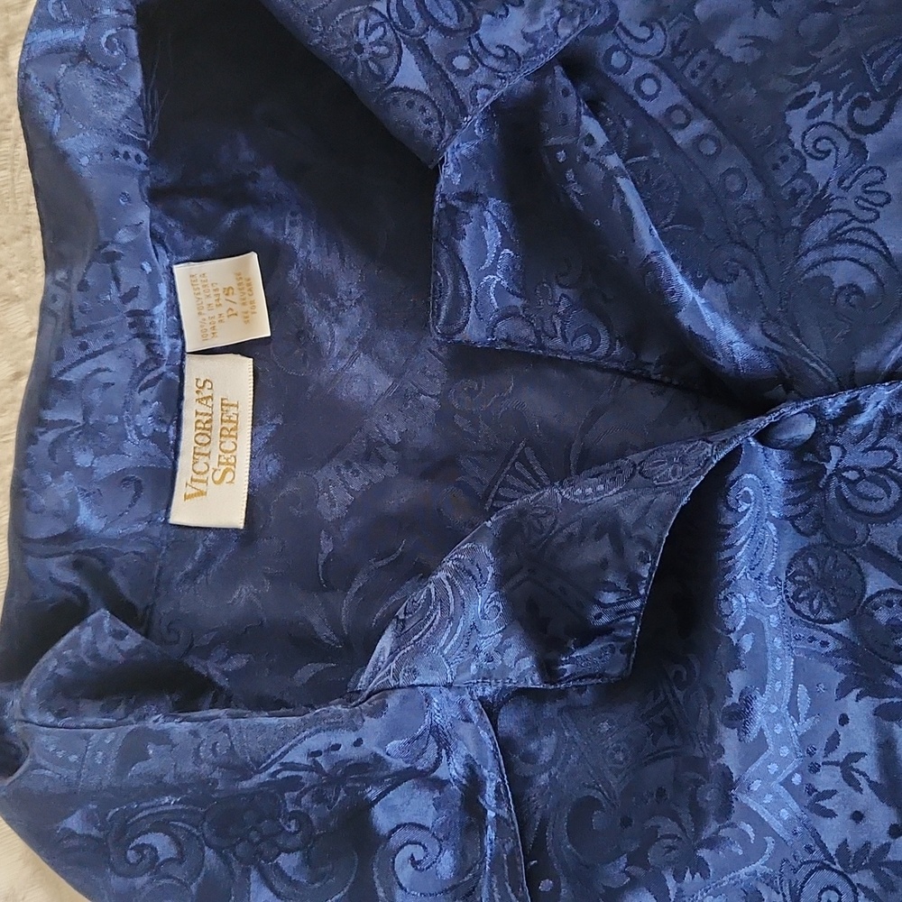 Blue Button Down Sleep Shirt - image 2